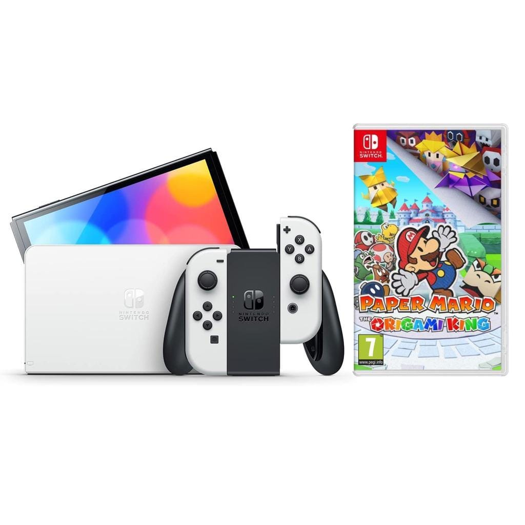 Switch OLED 64GB - Gris + Paper Mario Origami King