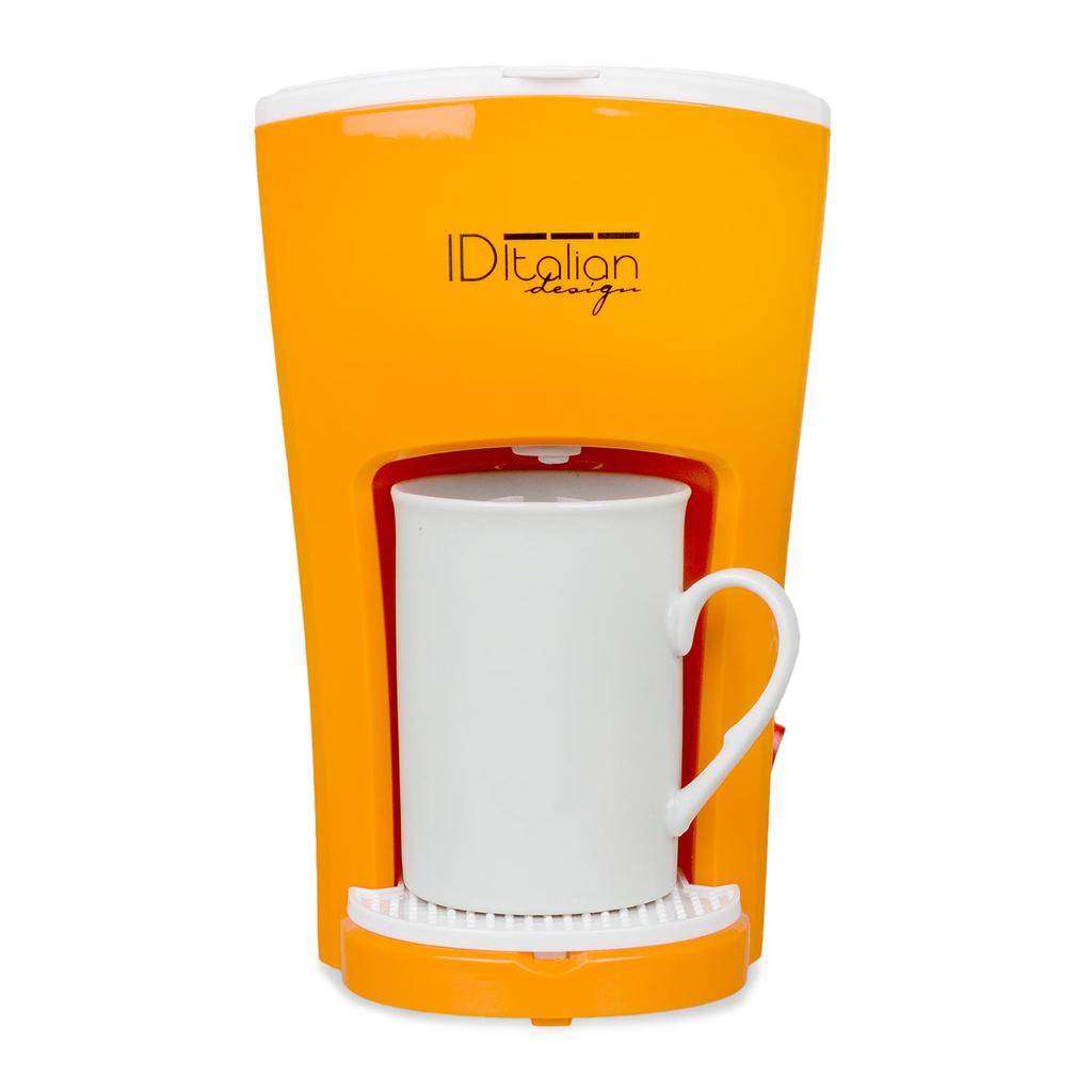 Cafetière Sans capsules Italian Design IDECUCOF01 Funny Pro Coffee Maker 0,1500L - Blanc/Orange