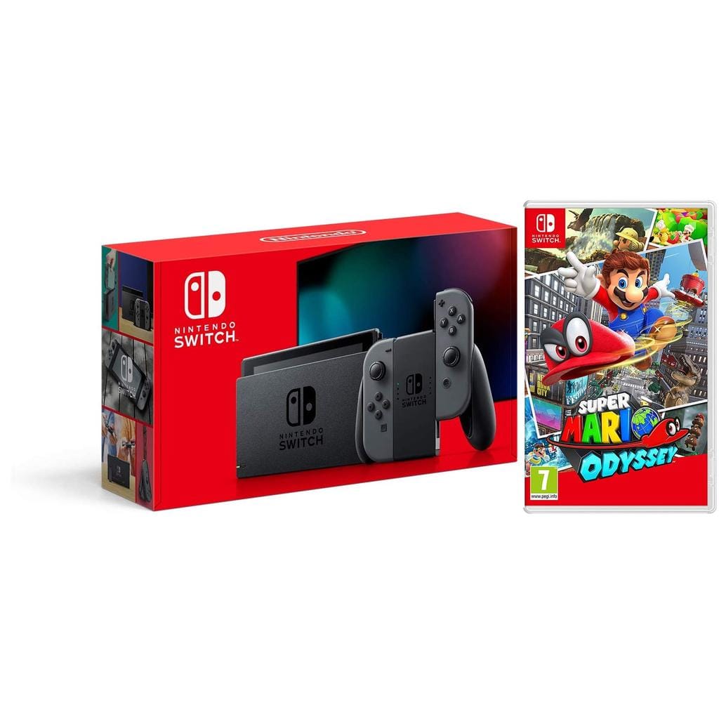 Switch 32GB - Gris - Edition limitée Standard + Mario odyssey
