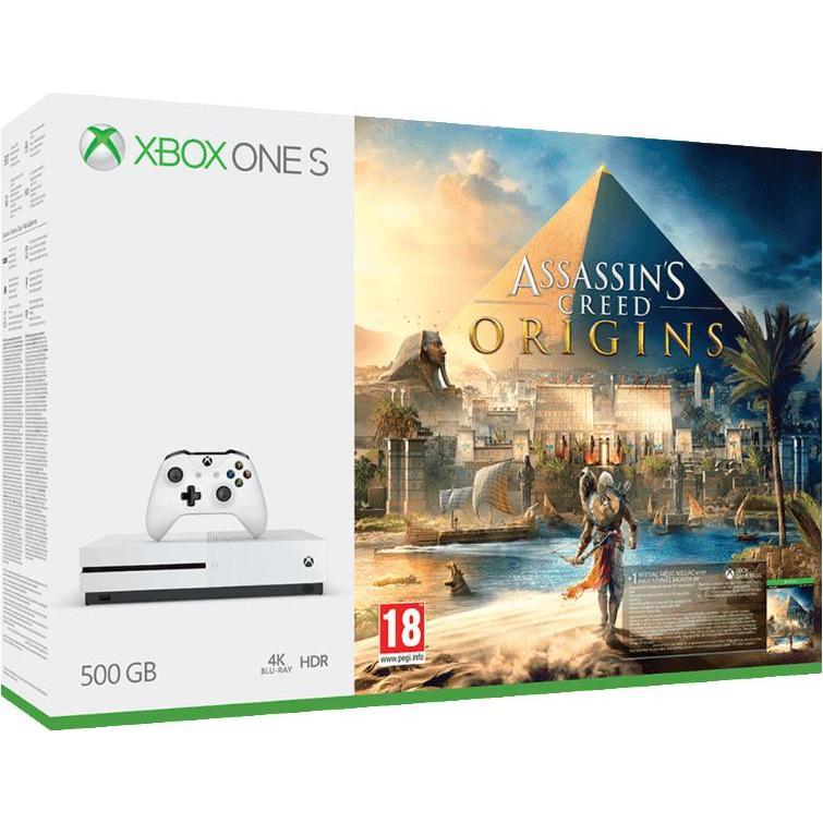 Xbox One S 500GB - Blanc + Assassin's Creed Origins