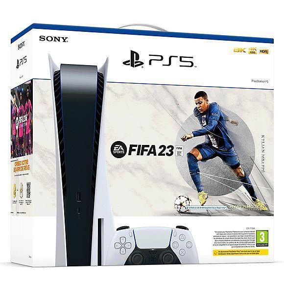PlayStation 5 825GB - Blanc + FIFA 23