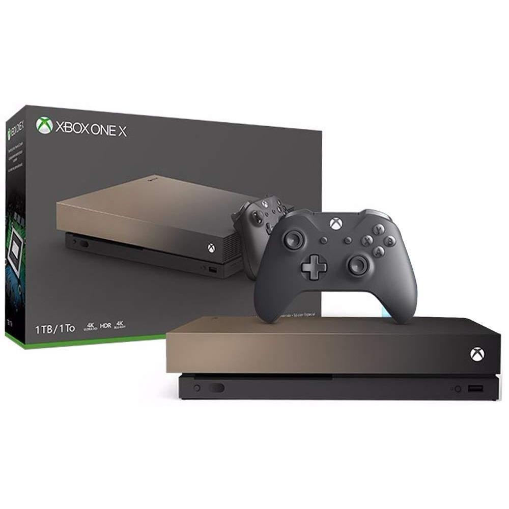 Xbox One X 1000GB - Marron - Edition limitée Gold Rush Special