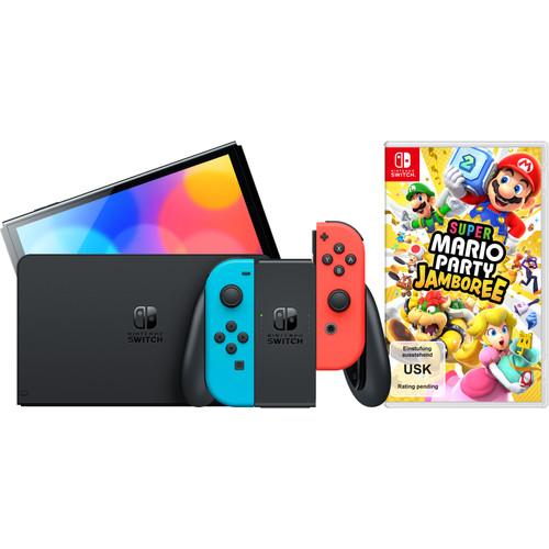 Switch 32GB - Noir - Edition limitée Standard + Super Mario Party Jamboree