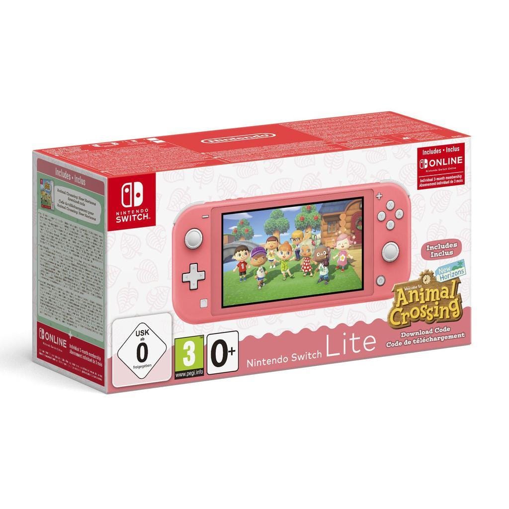 Switch Lite 32GB - Rose + Animal Crossing: New Horizons