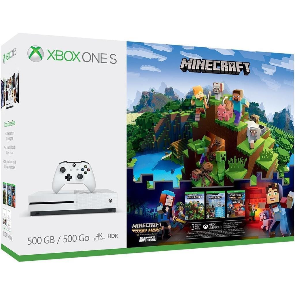 Xbox One S 500GB - Blanc + Minecraft