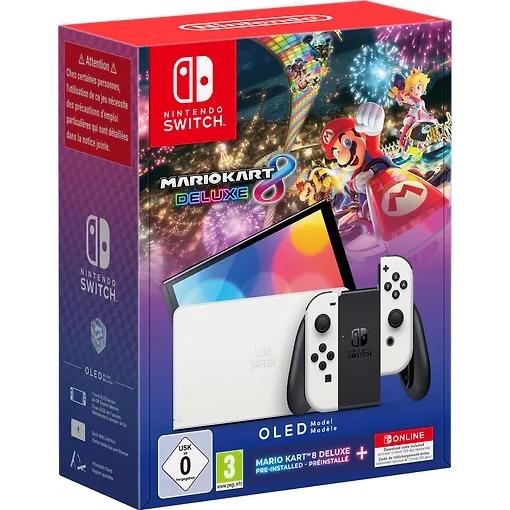 Switch OLED 64GB - Blanc + Mario Kart 8 deluxe
