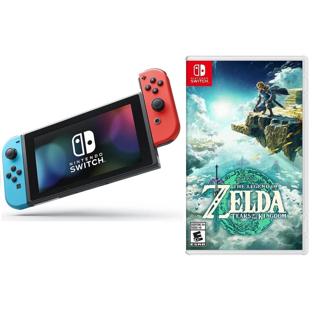 Switch 32GB - Noir - Edition limitée Standard + Zelda Tears of the kingdom
