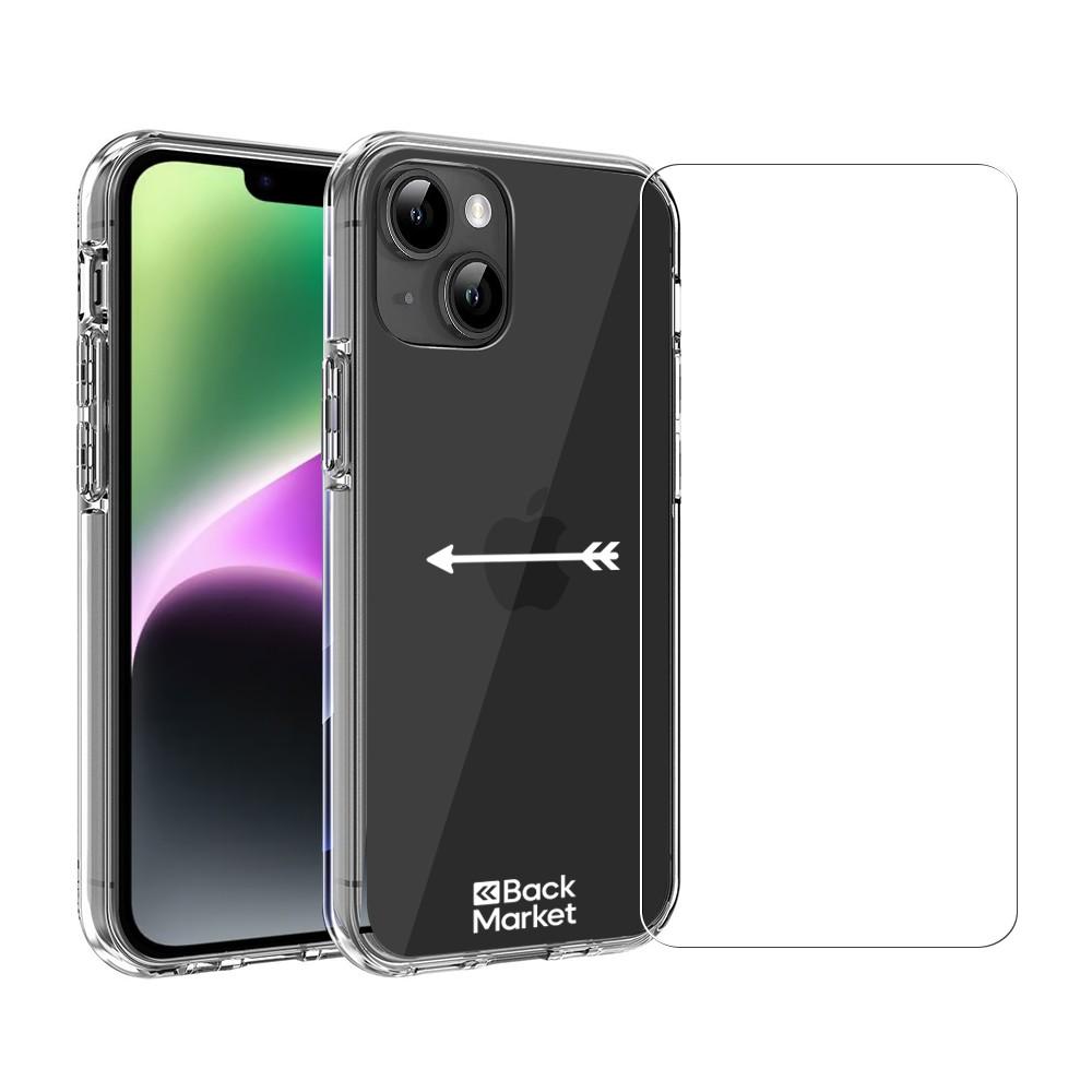 Coque Backgrade iPhone 14 et écran de protection - Plastique 60% recyclé - Transparent