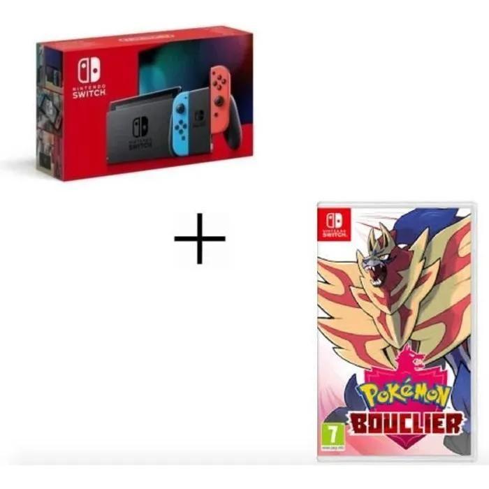 Switch 32GB - Noir - Edition limitée Pokémon Shield + Pokémon Shield