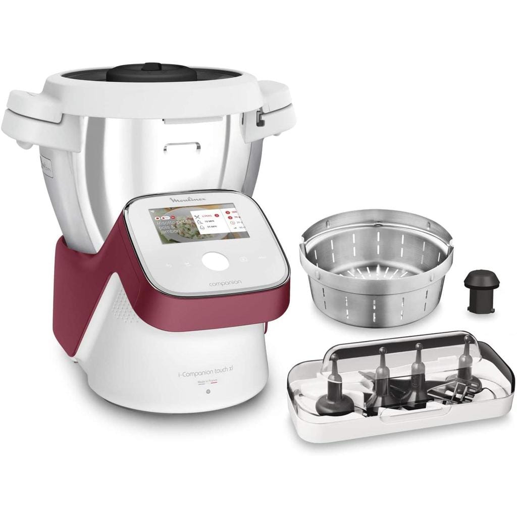 Robot cuiseur Moulinex I-Companion Touch XL HF938E00 4,0000L -Blanc/Rouge