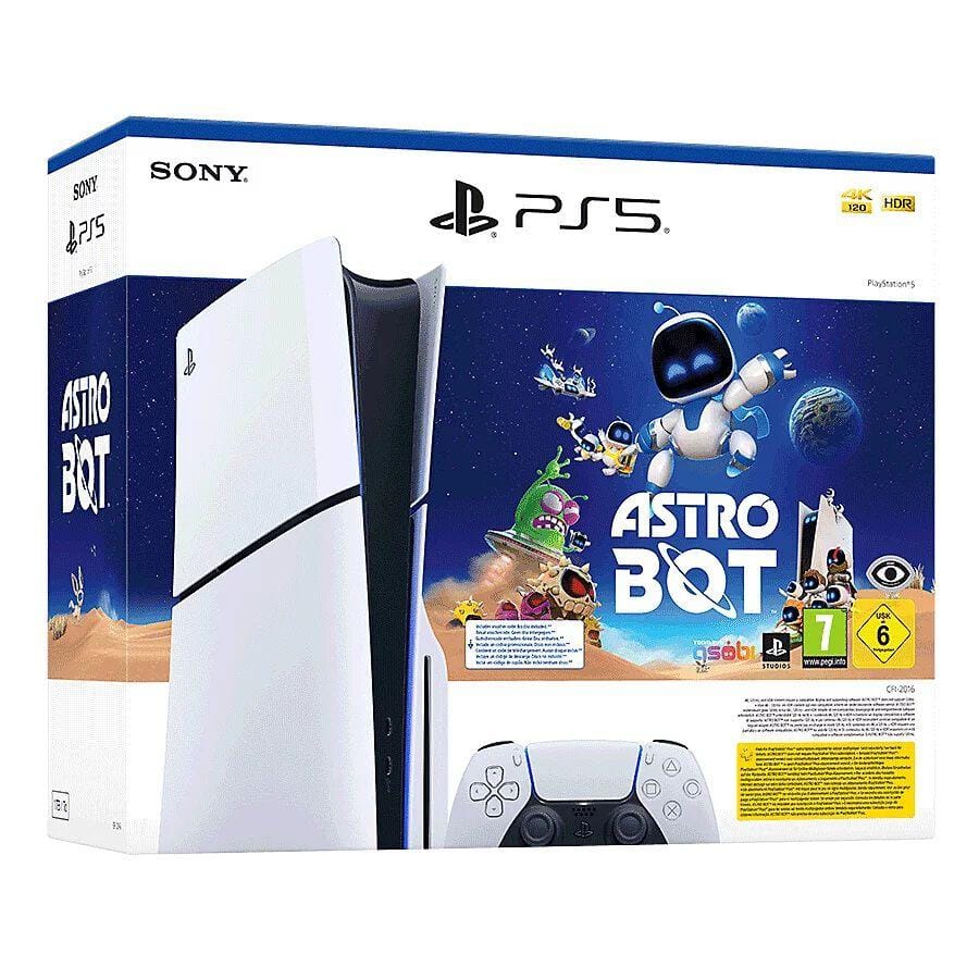 PlayStation 5 Slim 1000GB - Blanc + Astro Bot