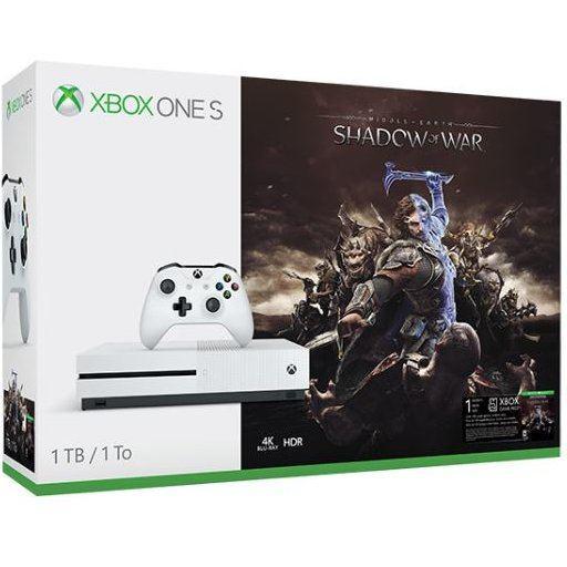 Xbox One S 1000GB - Blanc + Middle-earth: Shadow of War
