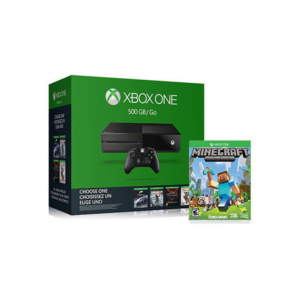 Xbox One 500GB - Noir + Minecraft