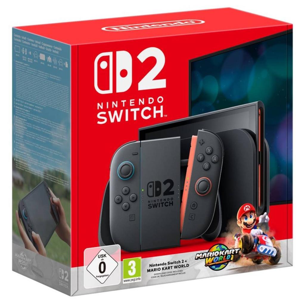 Switch 32GB - Noir - Edition limitée Mario Kart World Bundle + Mario Kart World